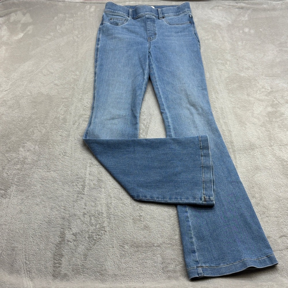 Spanx Flare Jeans Women S Petite Pull On High Rise Stretch Retro Boho Shapewear